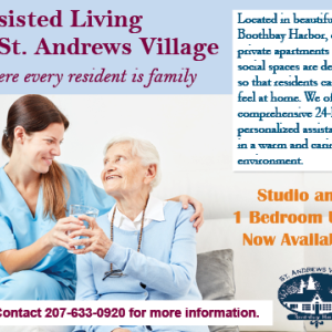 Assisted living St. Andrews Village Boothbay Harbor