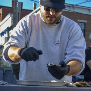 The oyster shucking competition.