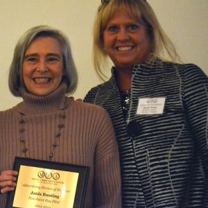 Janis Bunting, Penobscot Bay Pilot Advertising Director, and Sarah Morley, General Manager for the Boothbay Register/Wiscasset Newspaper (Photo by Chance Files)