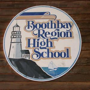 Boothbay Region High School sign