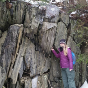 Rail Trail Geology. (Photo courtesy Belfast Bay Watershed Coalition)