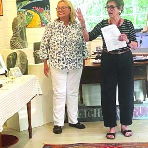 State Rep. Holly Stover with Kathleen Jones. Courtesy of Kerr+Jones Gallery