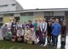 Wiscasset Middle School fifth graders leave their modern day school in Wiscasset and spend a day in the life of students in 1853 at Growstown Pioneer School in Brunswick. Courtesy of Wiscasset Middle School