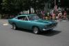 A 1969 PLYMOUTH BARRACUDA makes its way down Townsend Avenue during the annual parade through Boothbay Harbor on Sunday afternoon, July 21, one of the events of the 49th annual Antique Auto Days hosted by the Boothbay Railway Village. KEVIN BURNHAM/Boothbay Register