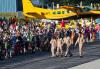 Wings Over Wiscasset pilots walk past the spectators. Courtesy of Dave Cleaveland/Maine Imaging/www.maineimaging.com