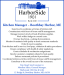 Kitchen Manager Wanted Boothbay Harbor